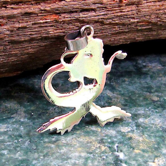 Solid 925 Sterling Silver Sea Hag Mermaid Pendant, Ocean Nymph Mermaidcore Charm - Picture 3 of 8